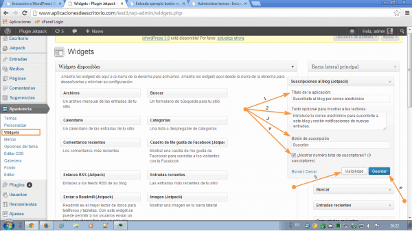 jetpack wordpress suscripciones