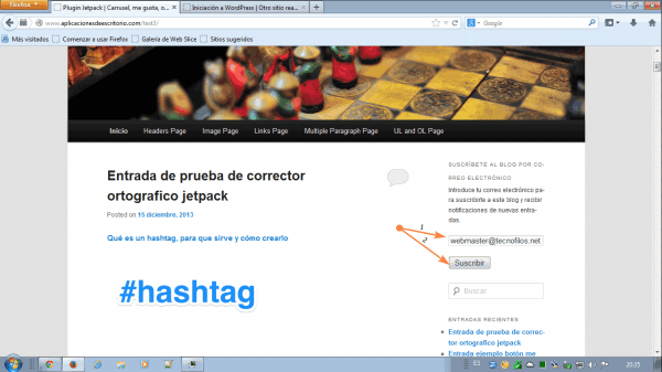 jetpack wordpress suscripciones
