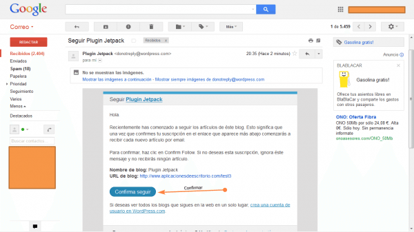 jetpack wordpress suscripciones