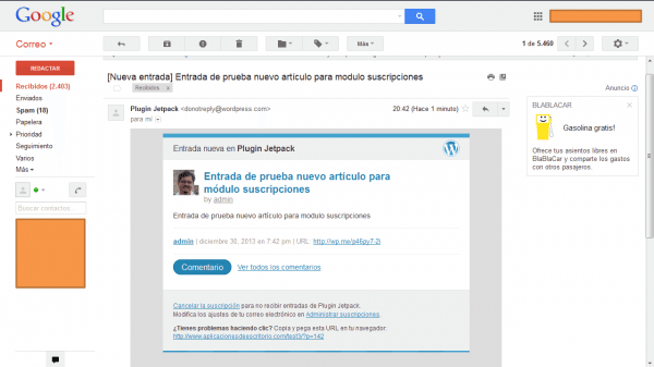 jetpack wordpress suscripciones