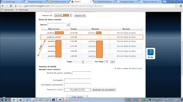 Como crear una base de datos desde cpanel para tu blog con WordPress