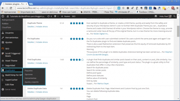 copia seguridad wordpress plugin duplicator
