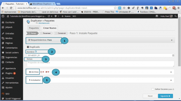 Copia de seguridad de wordpress con el plugin duplicator Copia de seguridad de wordpress con el plugin duplicator