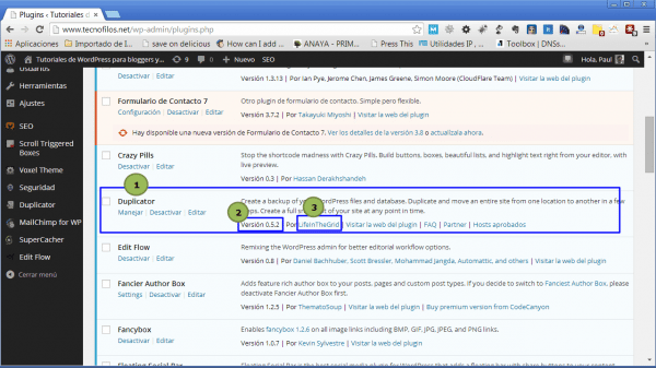 copia seguridad wordpress plugin duplicator