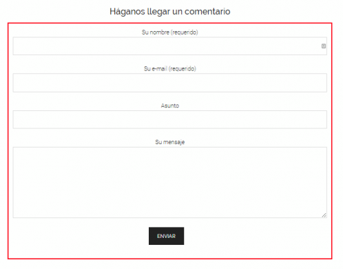 Ejemplo segundo de formulario de contacto creado con contacto form 7