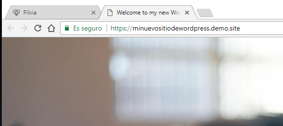 Detalle de la URL de instalación