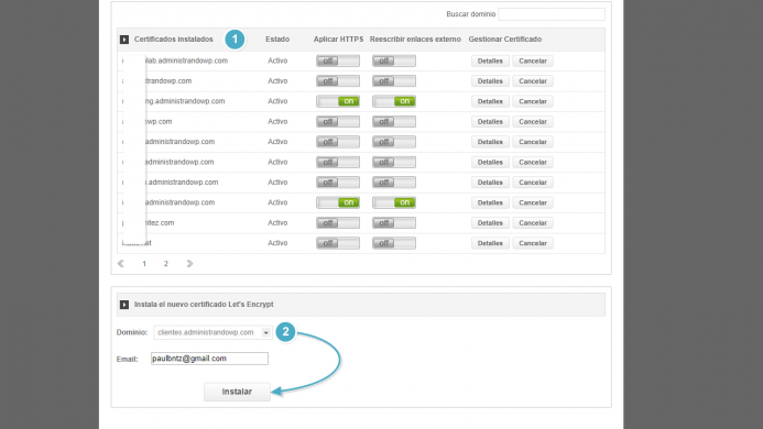 Instalar un nuevo certificado de Let´s Encrypt en SiteGround