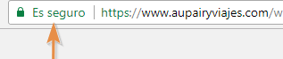 Sitio seguro bajo https. El candado verde te confirma que todo es correcto.