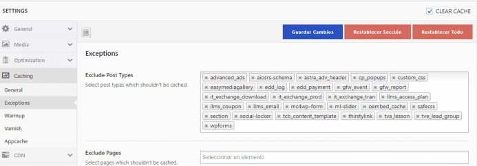 Swift Performance Exclude post types