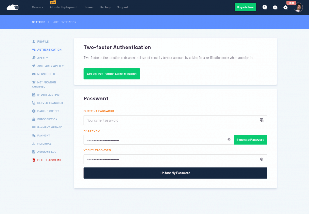 RunCloud - Segundo factor de autenticacion