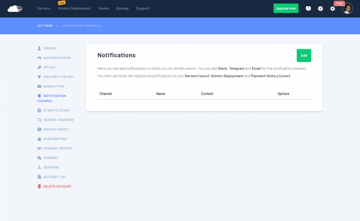 RunCloud - Notificaciones