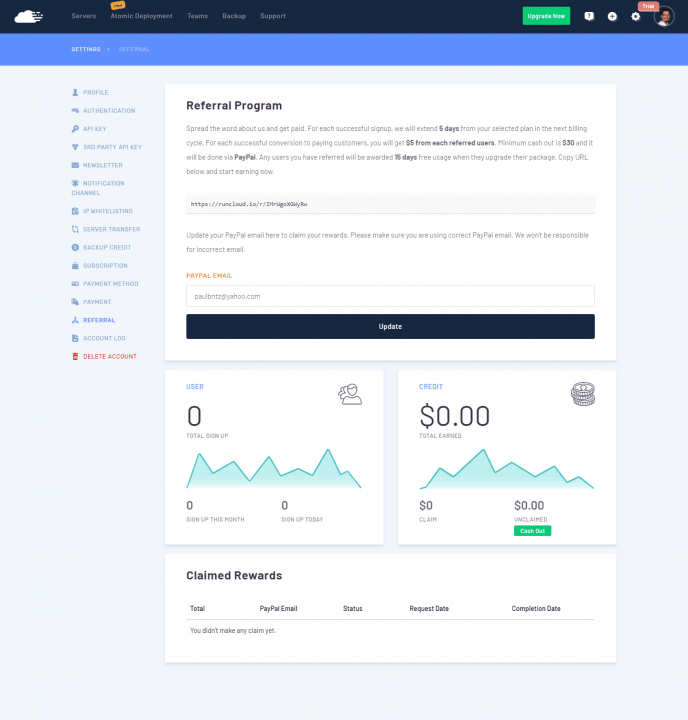 RunCloud - Programa de afiliados